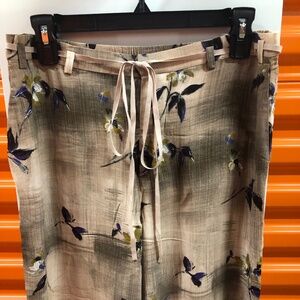 NEW ZARA Collection Floral Pants w Slits, S